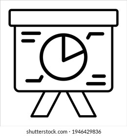 data analysis line icon modern illustration
