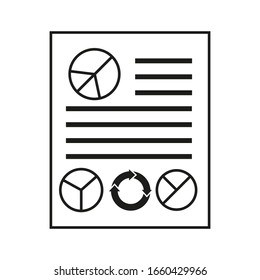 Data analysis line icon vector. analytics illustration sign. statistics symbol.
