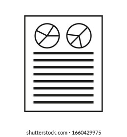 Data analysis line icon vector. analytics illustration sign. statistics symbol.