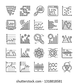 Data Analysis Line Icons Set