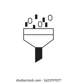 Data analysis line icons set vector LINE DRAW illustration