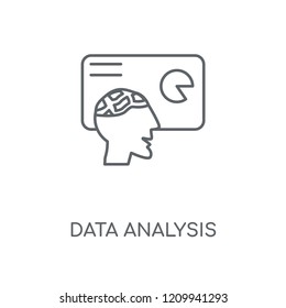 Data analysis linear icon. Data analysis concept stroke symbol design. Thin graphic elements vector illustration, outline pattern on a white background, eps 10.