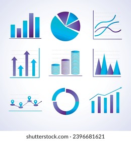 Data analysis modern Infographic icons element set vector illustration