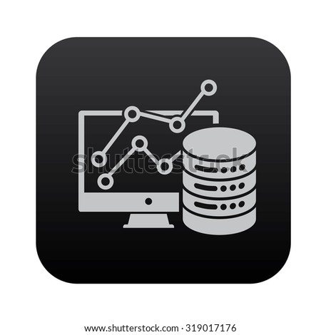 Data analysis on black button blackboard,vector