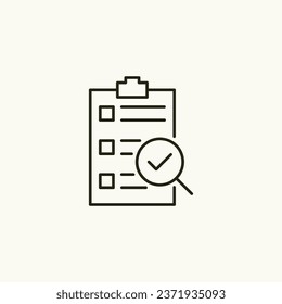 Data Analysis and Performance Evaluation icon - Assessment and Quality Control Icon - Evaluation Criteria and Rating - Vector Illustration for Analytics and Review