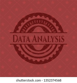 Data Analysis red emblem. Vintage.