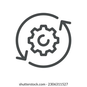 Data analysis related icon outline and linear vector.