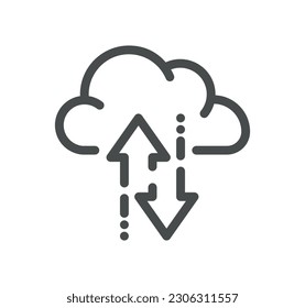 Data analysis related icon outline and linear vector.