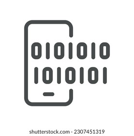 Data analysis related icon outline and linear vector.