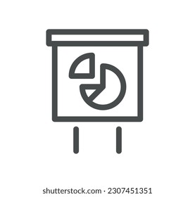 Data analysis related icon outline and linear vector.
