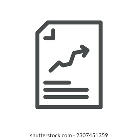 Esbozo de icono relacionado con el análisis de datos y vector lineal.