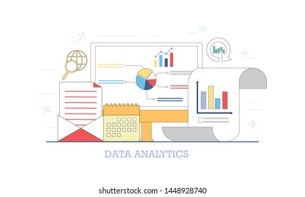 Data Analysis Related Illustration Research Information Stock Vector ...