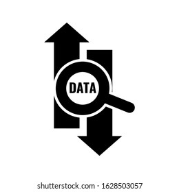 Data Analysis Related Vector Line Icon. Data research