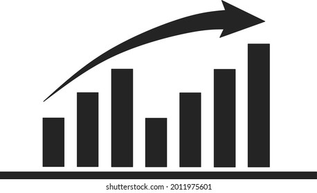 Data analysis report. Flat icon reporting graph for business.