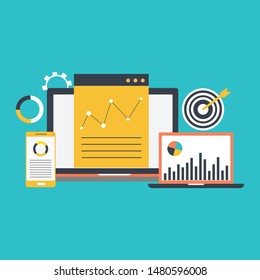 Data analysis with Report, social media, statistics, Online Control, Marketing and Marketing Research
