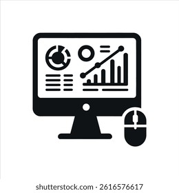 Data Analysis and Reporting on Computer Screen, Business Analytics Concept