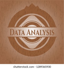 Data Analysis retro style wooden emblem