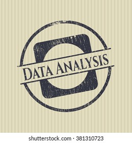 Data Analysis rubber grunge texture stamp