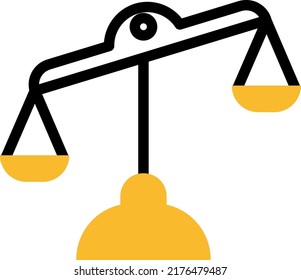 Data analysis scale, illustration, vector on a white background.