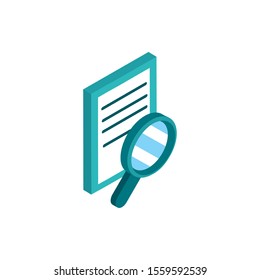 data analysis social media isometric icon vector illustration