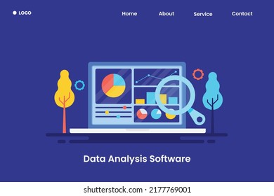 Data Analysis Software Website Profile Analytics Stock Vector (Royalty ...