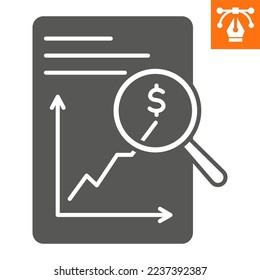 Data analysis solid icon, glyph style icon for web site or mobile app, business and graphic , audit vector icon, simple vector illustration, vector graphics with editable strokes.