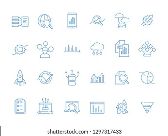 Data analysis symbols. Business diagram analytics symbols strategy icons