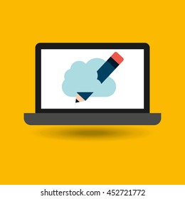 data analysis in tablet report icon, vector illustration