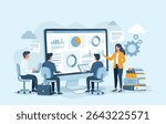 Data Analysis Team Meeting Collaborative Insights and Strategic Decision-Making Using Data Visualization for Business Success