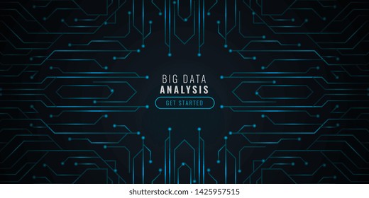 data analysis technology backgorund with circut diagram