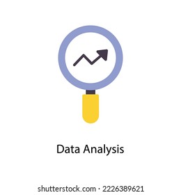 Data Analysis vector Flat  Icons. Simple stock illustration