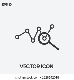 Data analysis vector icon illustration. Ui/Ux. Premium quality.