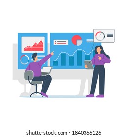 Data analysis vector illustration concept