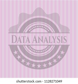 Data Analysis vintage pink emblem