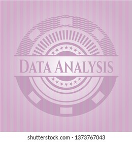 Data Analysis vintage pink emblem