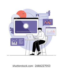 Análise de dados e apresentação visual de métricas de desempenho de negócios.