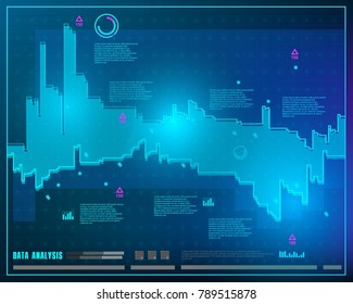 Data analysis, visualization futuristic infographic information, aesthetic design, visual datatrade map, diagrams abstract virtual interface