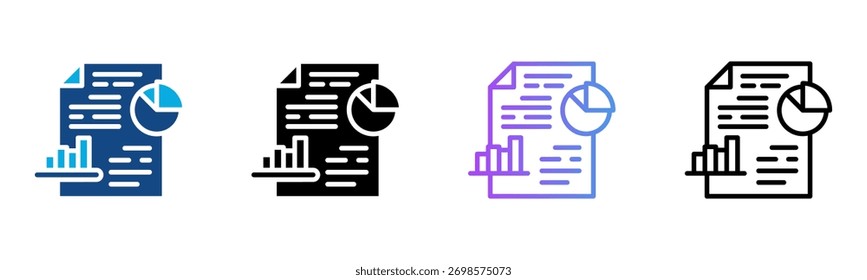 Data Analysiscloud Icon Multiple Style Vector Illustration
