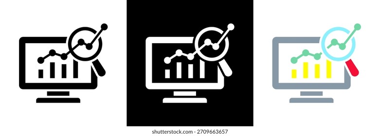 Data AnalysisIcon Set Glyph vector Illustration