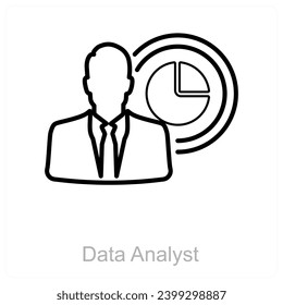 Data Analyst and business icon concept