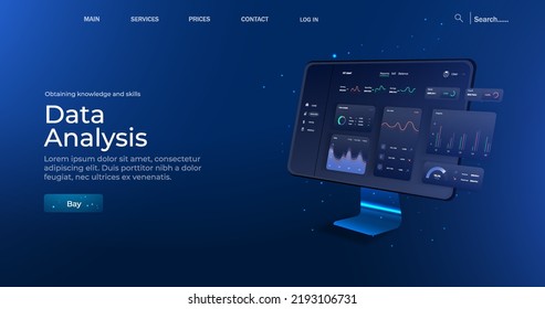 Data analyst consolidating financial information and reports on computer. Financial data management, financial software, digital data report concept. Vector illustration.