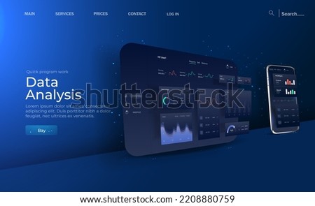 Data analyst consolidating financial information and reports on computer. Financial data management, financial software, digital data report concept. Vector illustration.