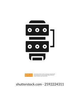 Data Analyst Icon Representing Digital Data Analysis With Charts And Graphical Representations In A Minimalist Style