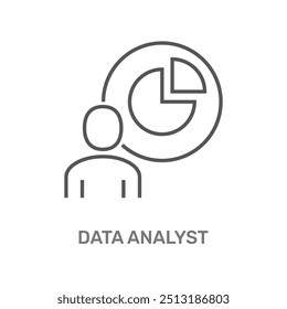 A Data Analyst Icon Typically Represents the Comprehensive Field of Data Analysis and Visualization