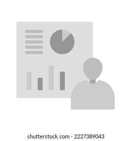 Data Analyst icon vector image. Can also be used for Big Data. Suitable for mobile apps, web apps and print media.