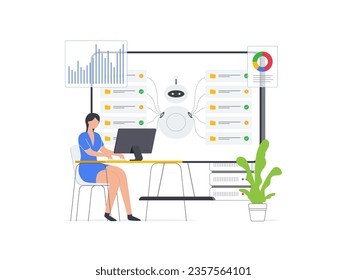 Data analysts gather, process, and interpret datasets. IT professionals handle raw data to derive meaningful insights. Big data, data science vectors for storytelling, visual representation