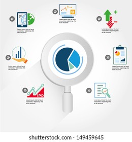 data analytic, business data analysis info graphic, icons 