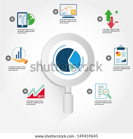 data analytic, business data analysis info graphic, icons 