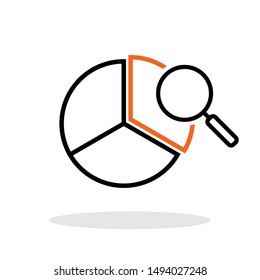 Data analytic icon in trendy flat style. Analytics symbol for your web site design, logo, app, UI Vector EPS 10. - Vector