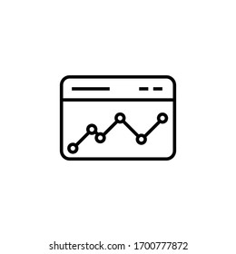 data analytic icon vector illustration outline style design. isolated on white background